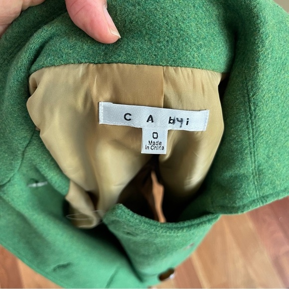 Cabi Lime Green Wool Blend Short Double Breast Peacoat Winter Jacket Size: S‎ - Picture 6 of 9